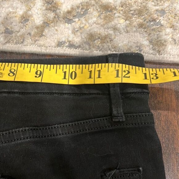 Good American good waist cropped black Jeans size 4 / 27 raw hem - Picture 9 of 11